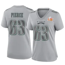 Women's Hollin Pierce Philadelphia Eagles No.63 Game Atmosphere Fashion Super Bowl LIX Jersey - Gray