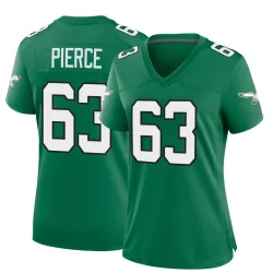 Women's Hollin Pierce Philadelphia Eagles No.63 Game Kelly Alternate Jersey - Green