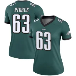 Women's Hollin Pierce Philadelphia Eagles No.63 Legend Jersey - Green