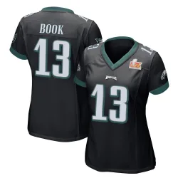 Women's Ian Book Philadelphia Eagles No.13 Game Alternate Super Bowl LIX Jersey - Black