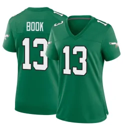 Women's Ian Book Philadelphia Eagles No.13 Game Kelly Alternate Jersey - Green