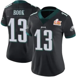 Women's Ian Book Philadelphia Eagles No.13 Limited Alternate Vapor Untouchable Super Bowl LIX Jersey - Black