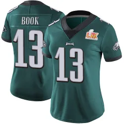 Women's Ian Book Philadelphia Eagles No.13 Limited Midnight Team Color Vapor Untouchable Super Bowl LIX Jersey - Green