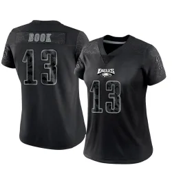 Women's Ian Book Philadelphia Eagles No.13 Limited Reflective Jersey - Black