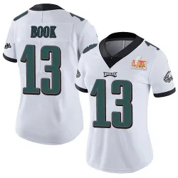 Women's Ian Book Philadelphia Eagles No.13 Limited Vapor Untouchable Super Bowl LIX Jersey - White