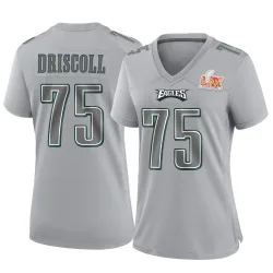 Women's Jack Driscoll Philadelphia Eagles No.75 Game Atmosphere Fashion Super Bowl LIX Jersey - Gray