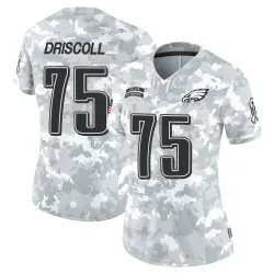 Women's Jack Driscoll Philadelphia Eagles No.75 Limited 2024 Salute to Service Jersey - Arctic Camo