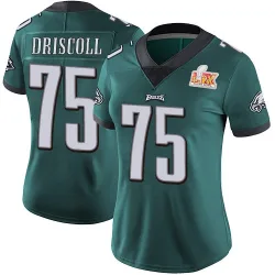 Women's Jack Driscoll Philadelphia Eagles No.75 Limited Midnight Team Color Vapor Untouchable Super Bowl LIX Jersey - Green
