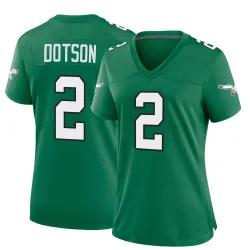 Women's Jahan Dotson Philadelphia Eagles No.2 Game Kelly Alternate Jersey - Green