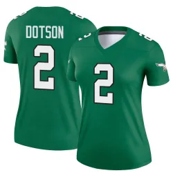Women's Jahan Dotson Philadelphia Eagles No.2 Legend Kelly Alternate Jersey - Green
