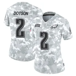 Women's Jahan Dotson Philadelphia Eagles No.2 Limited 2024 Salute to Service Jersey - Arctic Camo
