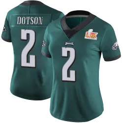 Women's Jahan Dotson Philadelphia Eagles No.2 Limited Midnight Team Color Vapor Untouchable Super Bowl LIX Jersey - Green