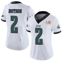 Women's Jahan Dotson Philadelphia Eagles No.2 Limited Vapor Untouchable Super Bowl LIX Jersey - White