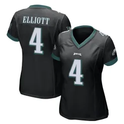 Women's Jake Elliott Philadelphia Eagles No.4 Game Alternate Jersey - Black