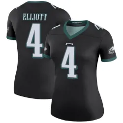 Women's Jake Elliott Philadelphia Eagles No.4 Legend Color Rush Jersey - Black