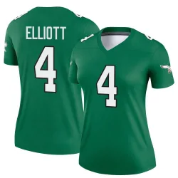 Women's Jake Elliott Philadelphia Eagles No.4 Legend Kelly Alternate Jersey - Green