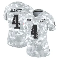 Women's Jake Elliott Philadelphia Eagles No.4 Limited 2024 Salute to Service Jersey - Arctic Camo