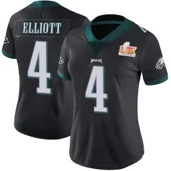Women's Jake Elliott Philadelphia Eagles No.4 Limited Alternate Vapor Untouchable Super Bowl LIX Jersey - Black