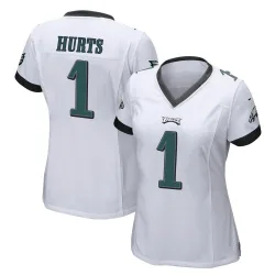Women's Jalen Hurts Philadelphia Eagles No.1 Game Jersey - White