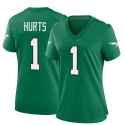 Women's Jalen Hurts Philadelphia Eagles No.1 Game Kelly Alternate Jersey - Green