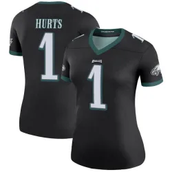 Women's Jalen Hurts Philadelphia Eagles No.1 Legend Color Rush Jersey - Black
