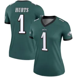 Women's Jalen Hurts Philadelphia Eagles No.1 Legend Jersey - Green