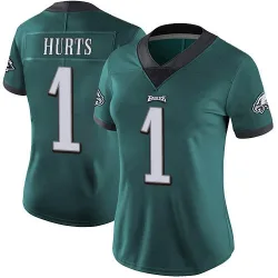 Women's Jalen Hurts Philadelphia Eagles No.1 Limited Midnight Team Color Vapor Untouchable Jersey - Green