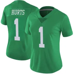 Women's Jalen Hurts Philadelphia Eagles No.1 Limited Vapor Untouchable Jersey - Green