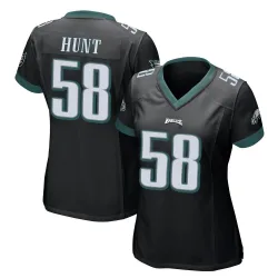 Women's Jalyx Hunt Philadelphia Eagles No.58 Game Alternate Jersey - Black