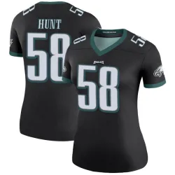 Women's Jalyx Hunt Philadelphia Eagles No.58 Legend Color Rush Jersey - Black
