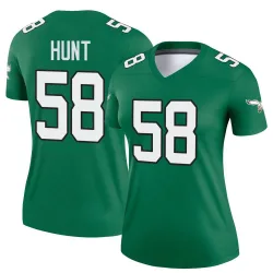 Women's Jalyx Hunt Philadelphia Eagles No.58 Legend Kelly Alternate Jersey - Green