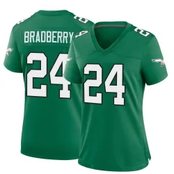 Women's James Bradberry IV Philadelphia Eagles No.24 Game Kelly Alternate Jersey - Green