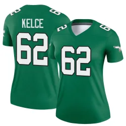 Women's Jason Kelce Philadelphia Eagles No.62 Legend Kelly Alternate Jersey - Green