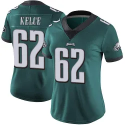 Women's Jason Kelce Philadelphia Eagles No.62 Limited Midnight Team Color Vapor Untouchable Jersey - Green