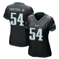 Women's Jeremiah Trotter Jr. Philadelphia Eagles No.54 Game Alternate Jersey - Black