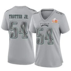 Women's Jeremiah Trotter Jr. Philadelphia Eagles No.54 Game Atmosphere Fashion Super Bowl LIX Jersey - Gray