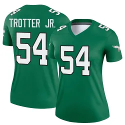 Women's Jeremiah Trotter Jr. Philadelphia Eagles No.54 Legend Kelly Alternate Jersey - Green