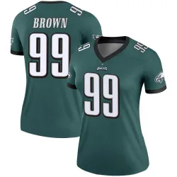 Women's Jerome Brown Philadelphia Eagles No.99 Legend Jersey - Green