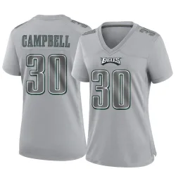 Women's Jihaad Campbell Philadelphia Eagles No.30 Game Atmosphere Fashion Jersey - Gray