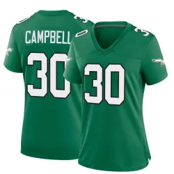 Women's Jihaad Campbell Philadelphia Eagles No.30 Game Kelly Alternate Jersey - Green