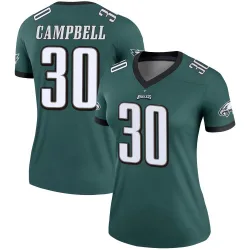 Women's Jihaad Campbell Philadelphia Eagles No.30 Legend Jersey - Green