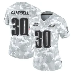 Women's Jihaad Campbell Philadelphia Eagles No.30 Limited 2024 Salute to Service Jersey - Arctic Camo