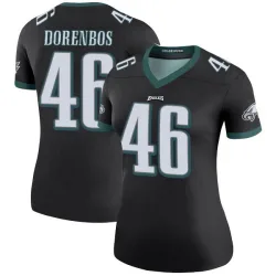 Women's Jon Dorenbos Philadelphia Eagles No.46 Legend Color Rush Jersey - Black
