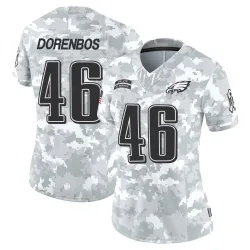 Women's Jon Dorenbos Philadelphia Eagles No.46 Limited 2024 Salute to Service Jersey - Arctic Camo