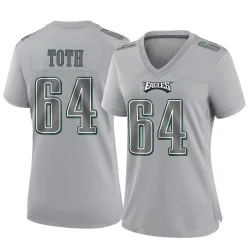 Women's Jon Toth Philadelphia Eagles No.64 Game Atmosphere Fashion Jersey - Gray