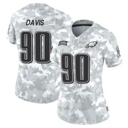 Women's Jordan Davis Philadelphia Eagles No.90 Limited 2024 Salute to Service Jersey - Arctic Camo