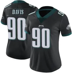Women's Jordan Davis Philadelphia Eagles No.90 Limited Alternate Vapor Untouchable Jersey - Black