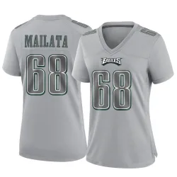 Women's Jordan Mailata Philadelphia Eagles No.68 Game Atmosphere Fashion Jersey - Gray