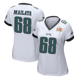 Women's Jordan Mailata Philadelphia Eagles No.68 Game Super Bowl LIX Jersey - White