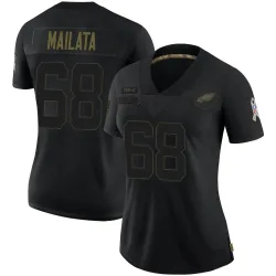 Women's Jordan Mailata Philadelphia Eagles No.68 Limited 2020 Salute To Service Jersey - Black